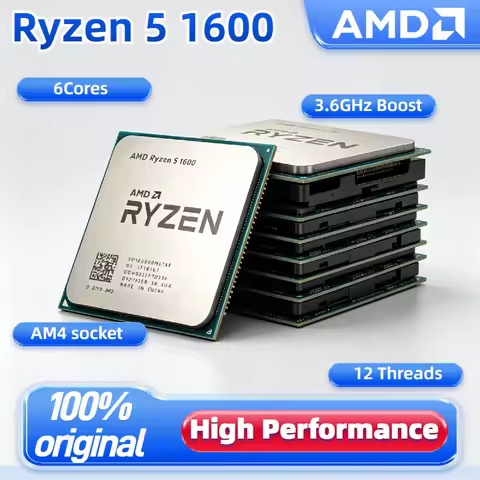 AMD R5 1600 Ryzen 5 1600 6 Core 12 Thread CPU 3.2 3.6GHz 14nm AM4 Socket 16MB L3 65W Zen1 Desktop Ga