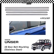 Toyota Unser Chrome Lining Door Belt Moulding 3D Stainless Steel Window Trim