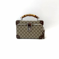 GUCCI 秀款老花竹節硬箱斜背包 533623