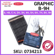 [Weststar TAS] Derwent Graphic Pencil Derwent Graphite Drawing Pencil  Sketching Pencil 9B to 9H Tin
