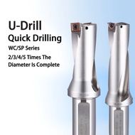 U Dril SP/WC U เจาะโลหะเจาะแทรกโลหะเจาะความเร็วสูง 8 มม.-70 มม.ความลึก 2D 3D 4D 5D Indexable U เจาะเ