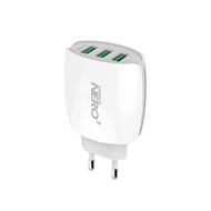 Hippo Nero 3 USB Port Charger adapter - Travel Charger adapter 3 Output Simple Pack Original