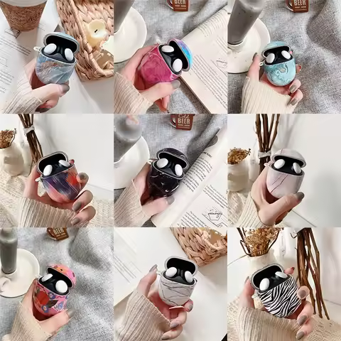 Hard marbled surface For Google Pixel Buds A-Series Earphone Protective Case Google Pixel Buds2 Wire