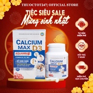 Canxi Hữu Cơ Calcium Max D3 - Canxi Từ Tảo Biển Đỏ Cho Cả Gia Đình + Vitamin D3 K2 - Hộp 60 viên
