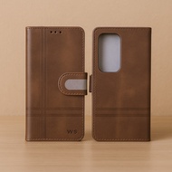 [ Vivo Y1S / Y01 / Y03 / Y03T / Y04 / Y04S ] Case Leather Book Flip Stand Cover Casing Burberry Leat
