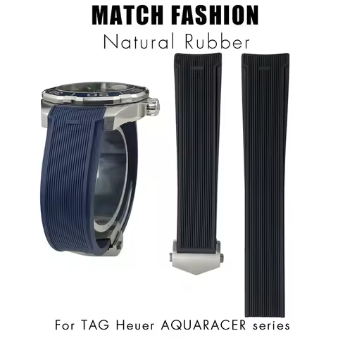 20mm 21mm 22mm Rubber Watchband for TAG AQUARACER Calibre 5 43mm Heuer Way201 Silicone Diveing Sport