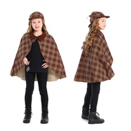 SHUNAICHI Detective Sherlock Holmes Costume Lupin III Childrens Detective Costume Waffle Checked Clo
