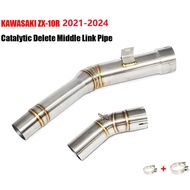 Motorcycle Exhaust Pipe ZX10R Drum Middle Section ZX-10R Modified Middle Section Exhaust Pipe 21-24