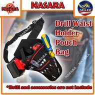 Nasara Portable Electrician Tool Cordless Drill Holster Belt Waist Drill Holder Pouch Bag / Drill Bag