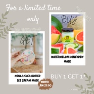 [B1F1]My Fav Recipe by Neula Watermelon Honeydew Smoothie Mask Face Skincare 100g for moisturizing/n