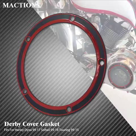 Motorcycle Derby Cover Gasket 5 Holes Gasket Ring For Harley Touring Road King FLHR Softail FXSTS FL