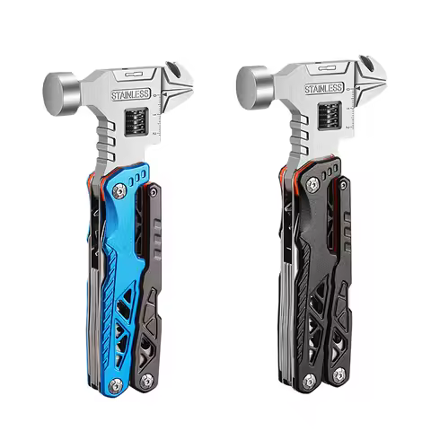 Multifunctional wrench hammer outdoor camping folding nail hammer pliers emergency car combination a