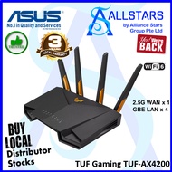 (ALLSTARS : We Are Back Promo) ASUS TUF Gaming TUF-AX4200 WiFi 6 Router / Wireless-AX (2.5G WAN, GBE LANx4)