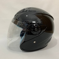 BXP Vixion Helmet Glossy Black - Plain SNI Adult Helmet