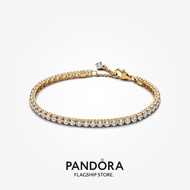 Pandora 14k Gold Plated Sparkling Tennis Bracelet