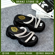 BRANZ STORE - TRENDY WOMEN'S WEDGES SANDALS WITH 7 CM HIGH HEELS, CASUAL SEQUIN MODEL, WOMEN'S PLAY 