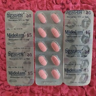 MIDOREST 15MG / MIDOLAM 15MG VITAMIN TABLETS 1 PAPAN 10 BIJI 5PAPAN 50BIJI 10PAPAN PAPAN 100BIJI REA
