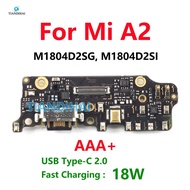 AAA+ For Xiaomi Mi A2 Dock Connector USB Charger Port Flex Cable Board Type C Board Fast Charging 18