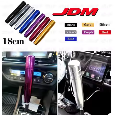 Universal Auto JDM 18cm Length Aluminum Gear Shift Knob Racing Car Shift Gear Knob