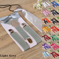 【HOT】Kids Suspender & Bow Tie Sets for Boys Girls Children Elastic & Adjustable