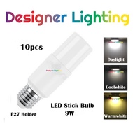 [10pcs E27 Stick Bulb] Designer Lighting 9w Led Super Bright Led Stick Bulb Bundle Mentol 9w (STB-9W