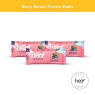 Heal Berry Berries Protein Shake Powder Bundle of 3 Sachets - Dairy Whey Protein - HALAL - Meal Replacement, Diet