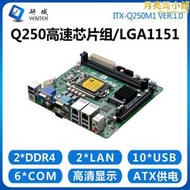 研域工控Q250M1迷你ITX工控機主板6/7/8/9代B250工業電腦雙網6串