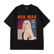 Ivanka Clothing t-shirt Ava max distro quality unisex music t-shirt black and white short sleeves
