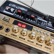 Bluetooth EQ Audio Power Amplifier Karaoke Home Theater FM Radio 600W