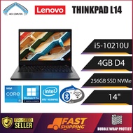 LENOVO THINKPAD L14 i5-10TH GEN | 4GB/ 8GB D4 | 256GB SSD NVMe | 14" SCREEN | FOR OFFICE & STUDENTS 