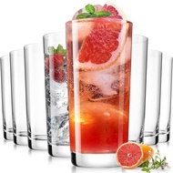 LUNA & MANTHA Drinking Cup Set, Lead-Free Crystal Goblet, Goblet for Cocktail Party, 8.16oz Transpar