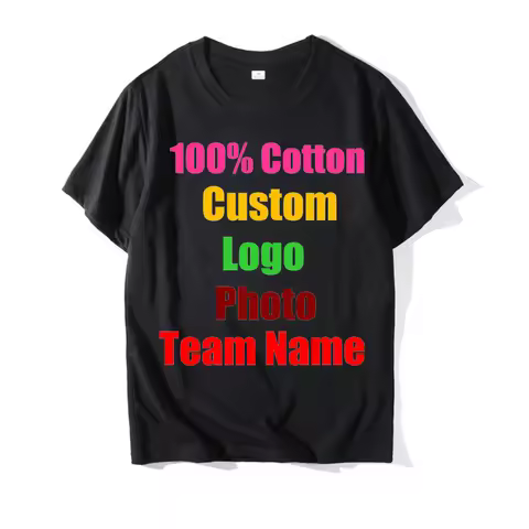 2025 Unisex Custom Design LOGO Printing Personalized Men's Harajuku Solid Color Text Photos Clothing