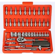Complete Socket Wrench Set - 46pcs Socket Wrench Set