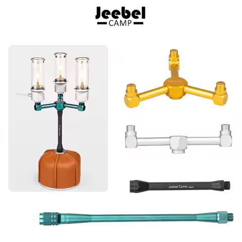 Jeebel Camp-Gas Tank Cylinder, Gas Adapter, 2 Gas Stove, Lamp Lantern, Outdoor Camping Cooker, Touri