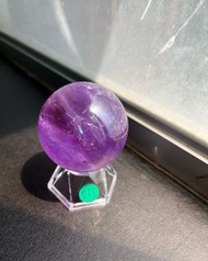 A516*高質紫水晶球連透明膠座