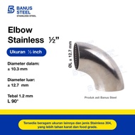 Elbow stainless 304 1/2" inch elbow stainless pipe connection 1/2 inch 304