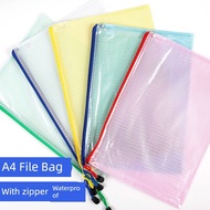 fail buku sekolah a4 a4 zipper bag A4 beg dokumen beg maklumat grid beg ritsleting alat tulis kertas