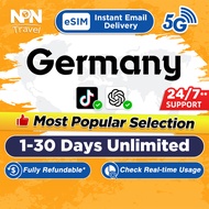 Germany eSIM Ultra 1-30 Days 500MB-10GB 5G/4G Data | Instant 24h Email Delivery |High Speed Travel D