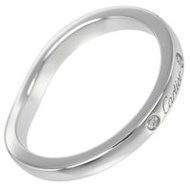 Cartier Ballerina Curve Ring, size 7, Pt950 platinum with diamonds, approximately 3g, for women [pre