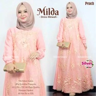 Milda Dress Mewah - Lace Dress Silverstore - Farasya READY JUMBO XL-XXL-XXXL