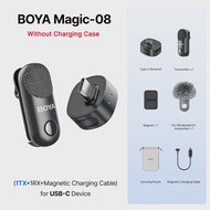 BOYA BOYA Magic Wireless Lavalier Microphone 4 Forms in 1 Mic for iPhone Android USB-C Phone Camera 