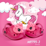 รองเท้ารัดส้นเด็ก MARCO PONY รุ่น MP795-3 รองเท้ารัดส้นเด็กผู้หญิง รองเท้าลายโพนี่ รองเท้ารัดส้นลายม้ายูนิคอรน์ สวมง่ายใส่สบาย