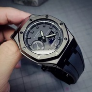 GA2100 modified for G Shock GAB2100 fluorine watch band strap stainless steel watch case bezel repla