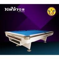 Jual Meja Billiard 9 Ft Yalin Silver Line White - Meja Billiyar Diskon