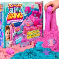 Magical Mermaid, 3 Pounds of SlimySand in 3 Colors (Purple, Blue Glitter & Pink),7 3D Molds & More!