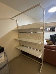 白色三層洞洞板金屬層架