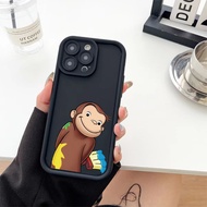 Curious George phone case for iPhone 16 15 14 13 12 11 Pro max silicone soft case cute shockproof an