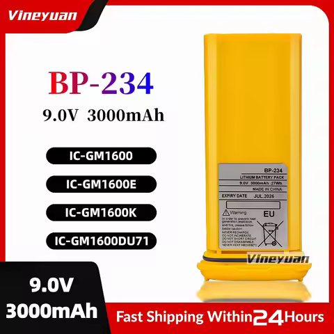 9.0V 3000mAh ICOM BP-234 Replacement Battery for Icom IC-GM1600, IC-GM1600E, IC-GM1600K GMDSS Radio 