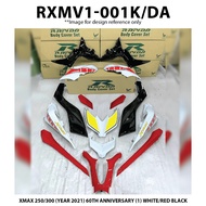 Cover Set Rapido Yamaha XMAX 250 / 300 V1 V2 60TH ANNIVERSARY (1) WHITE / RED Accessories Motor X MA