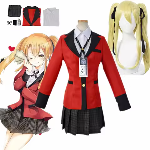Anime Meari Saotome Kakegurui Compulsive Gambler Cosplay Costume School Uniforms Set Cosplay Costume